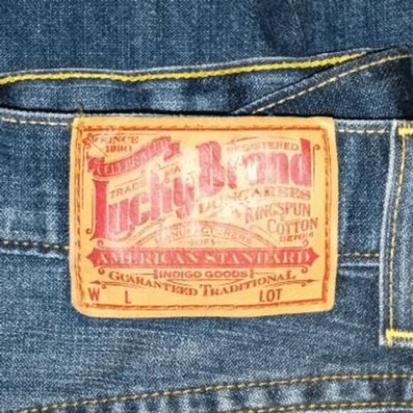 Lucky Brand Bootcut Straight Jeans Easy Rider Blue Button Fly Sz 10 - Picture 5 of 9